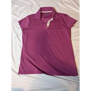Pebble Beach Women's Dark Pink Golf Polo Size Small
